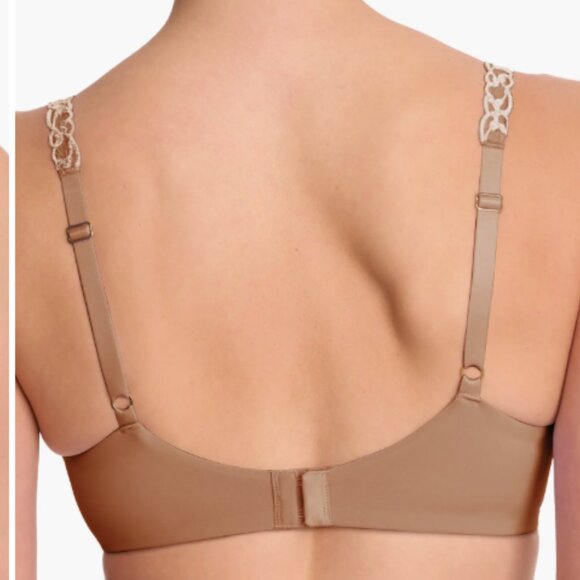 Natori Pure Luxe Underwire T-Shirt Bra 32B Buff Cashmere NWT - Picture 2 of 7